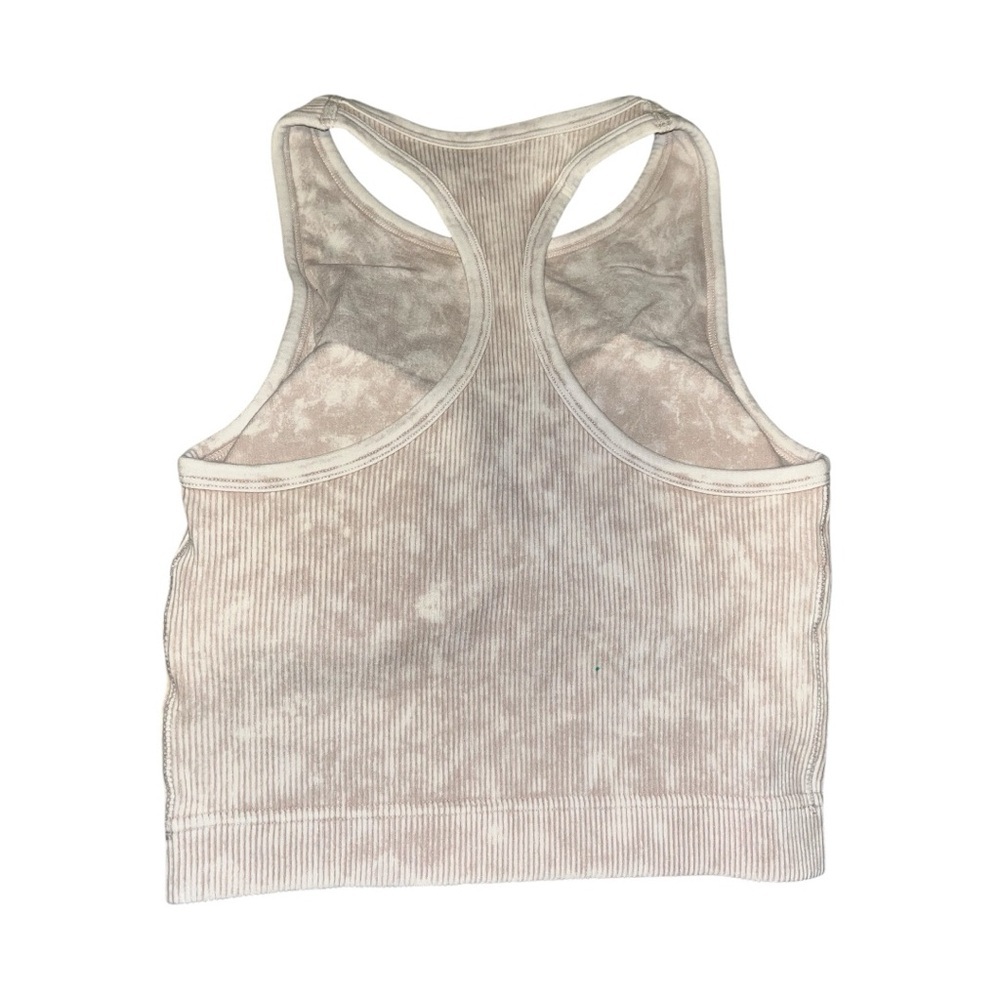 Zenana Cream Ribbed Racerback Tank Top - Picture 2 of 2